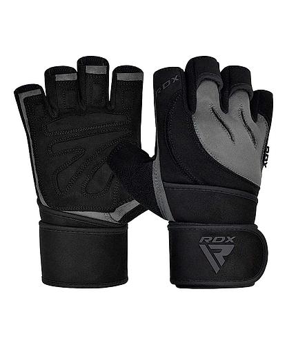 GUANTES P/PESAS RDX GRIS/NEGRO PLUS-XL WGM-L4G-XL+