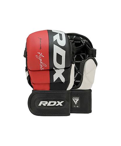 GUANTES MMA ENTRENAMIENTO RDX REX ROJO T6 PLUS-XL GGR-T6R-XL+