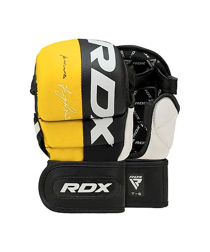 GUANTES MMA ENTRENAMIENTO RDX REX AMARILLO T6 PLUS-L GGR-T6Y-L+