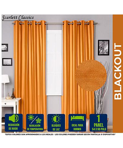CORTINA P/SALA BLACKOUT AGNES  54 X 90 MOSTAZA SCR-3268