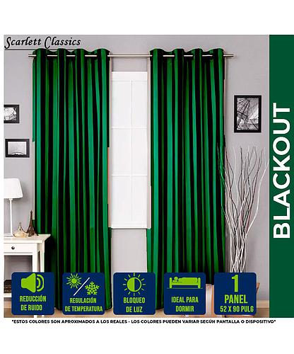 CORTINA P/SALA BLACKOUT AMANDA 52 X 90 PULG VERDE OLIVA SCR-8067