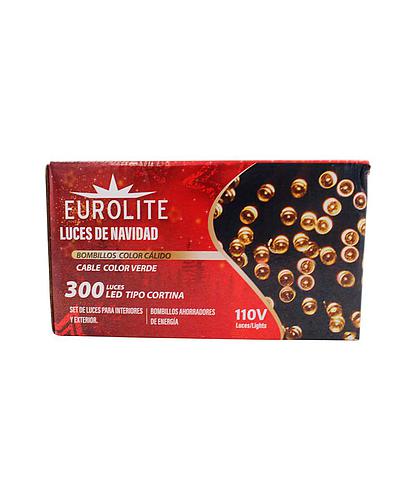 GUIA NAVIDEÑA 300 LED AMARILLA CBL VERDE LD-302A