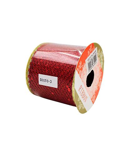 CINTA DECORATIVA NAVIDEÑA 8X7CM MALLA C/LENTEJUELA 98922