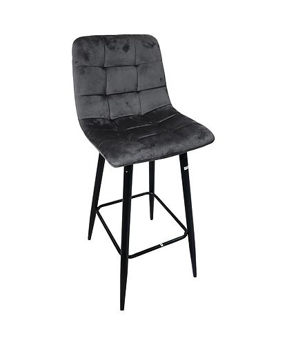 SILLA P/BAR TERCIOPELO GRIS CH-870-DRKGRY