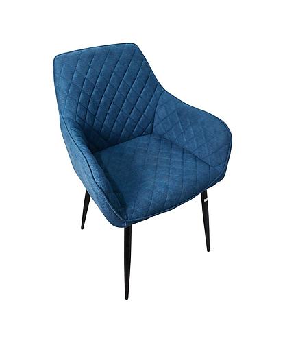SILLA P/SALA TERCIOPELO AZUL C/RESPALDO C/REPOSABRAZOS CH-873-BLUE