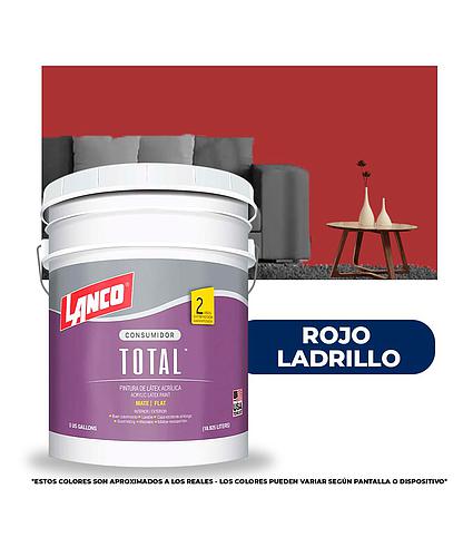 PINTURA TOTAL ACRILICA LATEX ROJO LADRILLO CUBETA TL2792