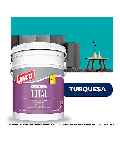 PINTURA TOTAL ACRILICA LATEX TURQUESA CUBETA TL3475