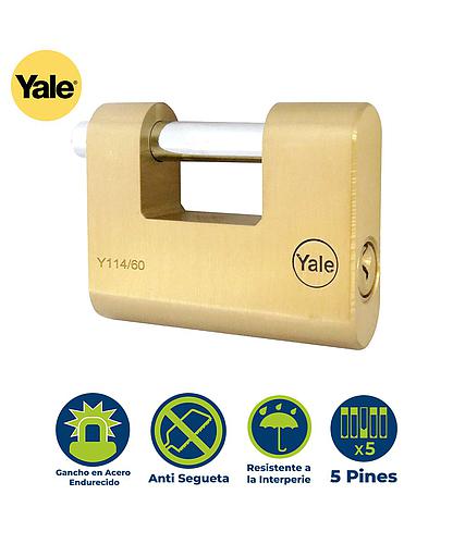CANDADO RECTANGULAR 60MM YALE 114-60