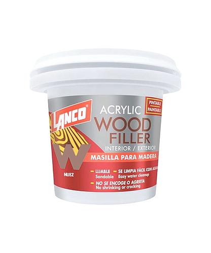 MASILLA ACRILICA P/MADERA COLOR NOGAL 8OZ. LANCO WF829-7
