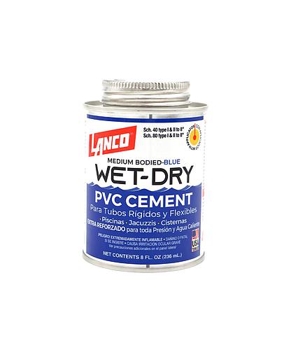 PEGAMENTO PVC/CPVC TODA PRESION WET DRY 1/16 - 8 OZ. LANCO