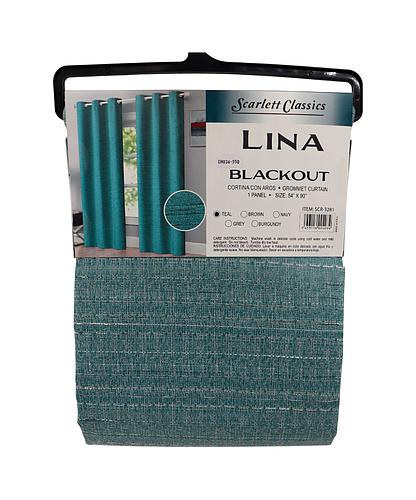 CORTINA P/SALA BLACKOUT LINA 54 X 90  TEAL SCR-3281