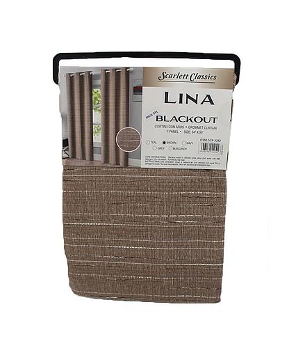 CORTINA P/SALA BLACKOUT LINA 54 X 90  CHOCOLATE SCR-3282