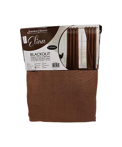 CORTINA P/SALA BLACKOUT ELINA 54 X 90 COFFEE SCR-3829