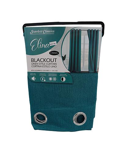 CORTINA P/SALA BLACKOUT ELINA 54 X 90 TEAL SCR-3822