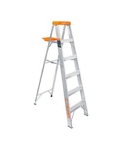 ESCALERA DOS BANDAS ALUMINIO C/BANDEJA 1.8MTS-6PIES TRUPER 10335