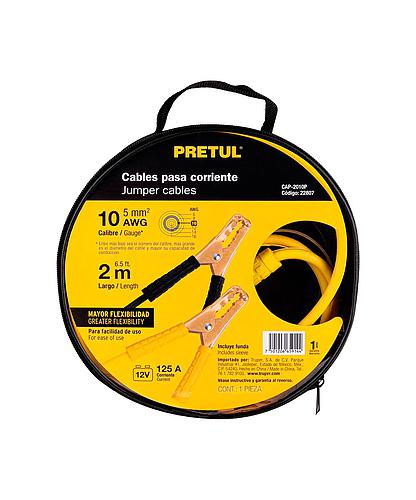 CABLES PASA CORRIENTE AUTO 10AWG 125A 2MTS TRUPER 22807