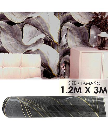 PANEL VINILICO C/ADHESIVO GRIS B/NEGRA 1.20X3M TLS-009
