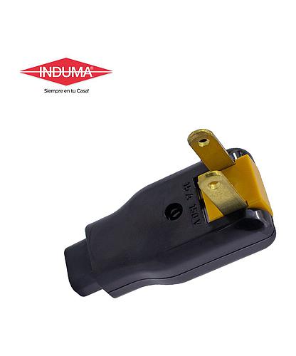 TOMA CTE. MACHO FLEXIBLE INDUMA 15A 150V