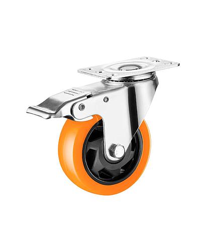 RUEDA NARANJA INDUST. GIRAT. C/FRENO 4 RUCN104