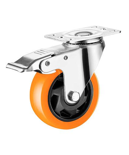 RUEDA NARANJA INDUST. GIRAT. C/FRENO 5 RUCN105