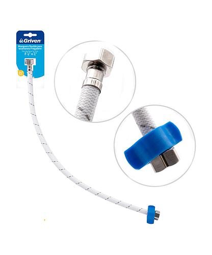 TUBO ABASTO FLEXIBLE GRIVEN P/LAVABO 3/8 X 1/2 X 20 PULG A367-HSB20