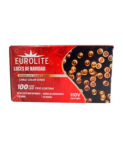 GUIA NAVIDEÑA 100 LED BLC CALIDO CBL VERDE LD-108A