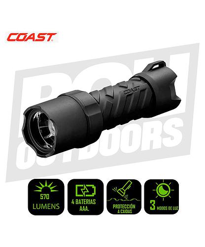 LAMPARA DE MANO LED DUO RECARGABLE COAST 570LM X 233M BLK PS400