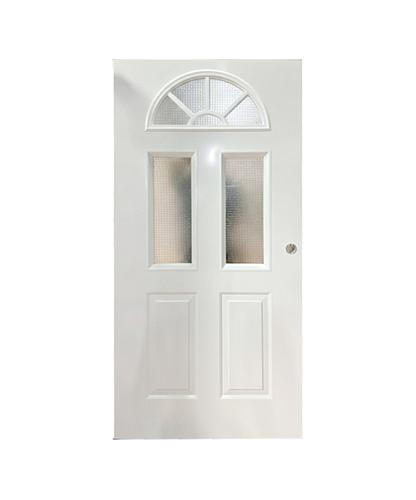 PUERTA METALICA INYECTADA MEDIO PUNTO DOS VIDRIOS 2X1 MTS. IZQ. S/MOCHETA HECASA