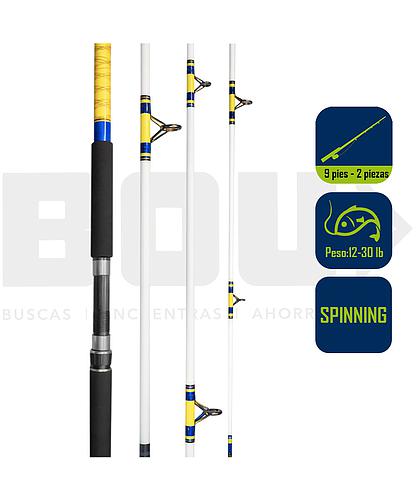 CAÑA PESCA SURF SPINNING SEA STRIKER SURF 9 PIES 2PZAS SS900