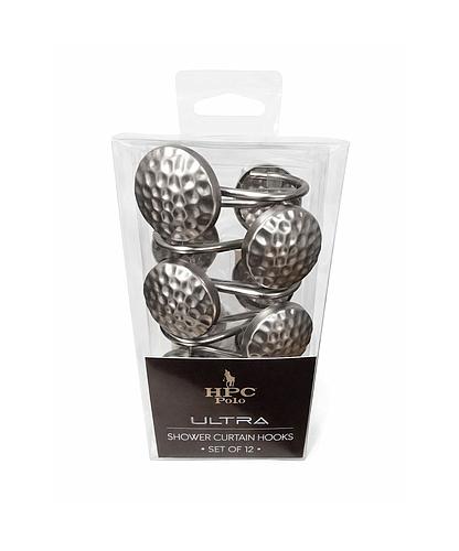 GANCHOS METAL P/CORTINA BAÑO 12PCS HPC-5241