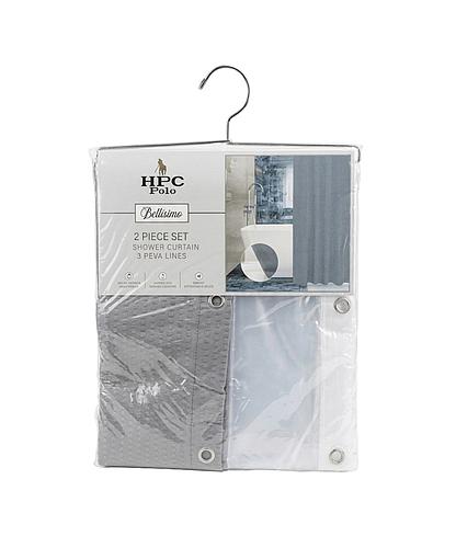 CORTINA P/BAÑO GRIS 70X72PUL 2PCS HCP-5250
