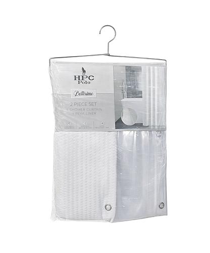 CORTINA P/BAÑO BLANCA 70X72PUL 2PCS HCP-5252