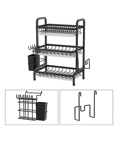 ESCURRIDOR D/PLATOS METALICO 3 NIVELES 88281/84858