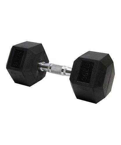 MANCUERNA HEX. RUBBER 30LBS (UNIDAD)