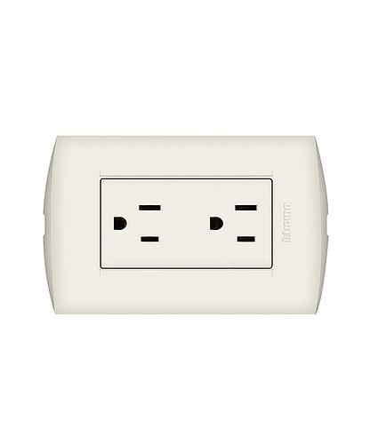 TOMA DOBLE POLARIZADO 15A MODUS STYLE BTICINO AE2228E2M (DESC)