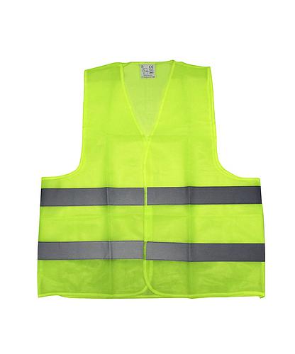 CHALECO DE SEGURIDAD AMARILLO 2 BANDAS GRIS 7A010-71497-CV/9A018-WT-B01