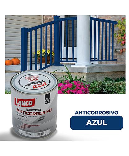 ANTICORROSIVO BRILLO INDUSTRIAL AZUL 1/4 LANCO