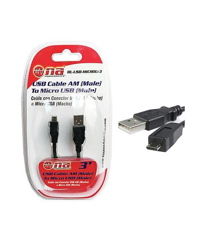 CABLE USB / MICRO USB SMART PHONE 3 PIES BL-USB-MICROU-3