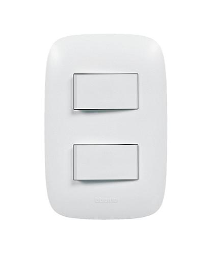 SWITCH DOBLE INTEGRADO BLANCO DOMINO SENCIA BTICINO AP5200