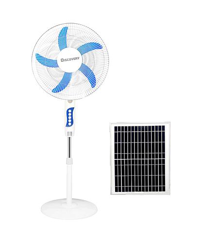 VENTILADOR PEDESTAL SOLAR RECARG. 16PULG DSC-16-REC02