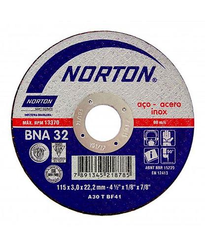 DISCO P/METAL NORTON T41  4 1/2 X 3.0 - 1/8 BNA32