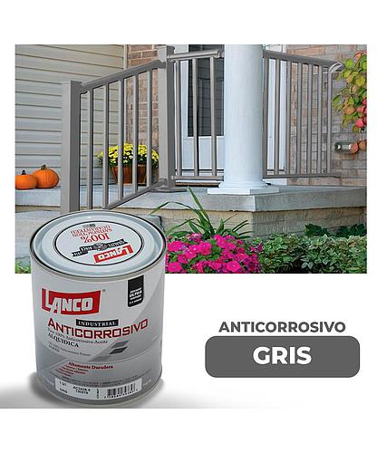 ANTICORROSIVO BRILLO INDUSTRIAL GRIS 1/4 LANCO