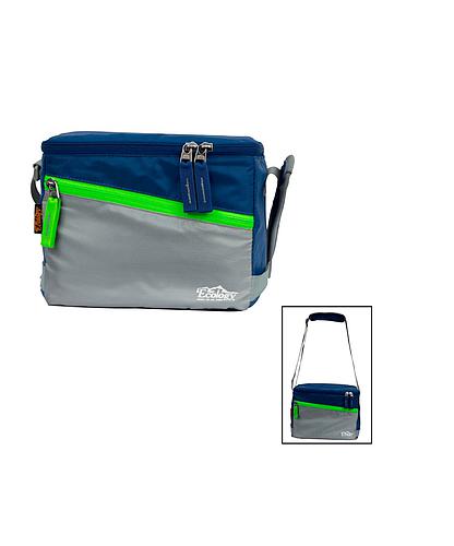 HIELERA SOFT COOLER ECOLOGY AZUL/VERDE/GRIS 10LTS