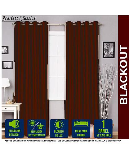 CORTINA PARA SALA BLACKOUT AMANDA 52 X 90 VINO NV-885