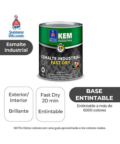 ESMALTE IND. FAST DRY KEM ENTINTABLE BRILLO ULTRA DEEP GALON SHERWIN F80TSA54-1