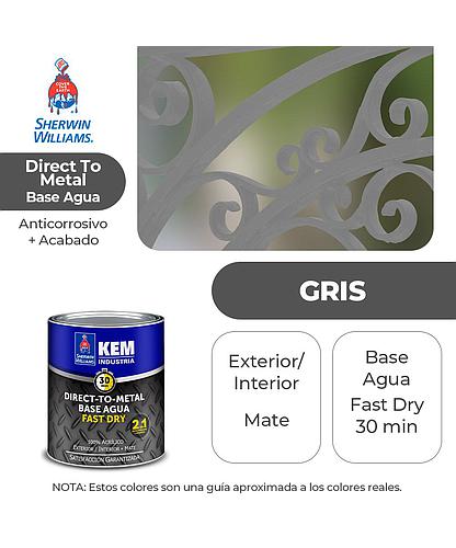 ANTICORROSIVO KEM BASE AGUA GRIS MATE (DTM) 1/4 SHERWIN B66ASA3-1/4