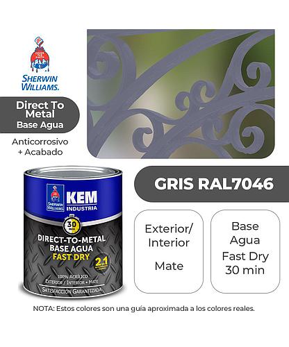 ANTICORROSIVO KEM BASE AGUA GRIS 7046 MATE (DTM) GALON SHERWIN B66ASA6-1