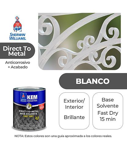 ANTICORROSIVO KEM BASE SOLV. BRILLO BLANCO (DTM) 1/4 SHERWIN E67WSA1-1/4