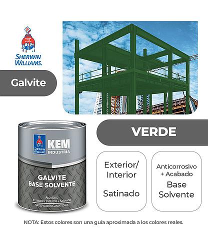 PINTURA GALVITE BASE SOLV. PARA METAL SATIN VERDE GALON SHERWIN A68GSA1-1