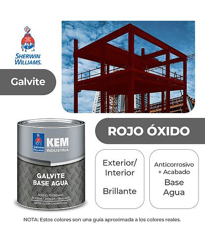 PINTURA GALVITE BASE AGUA PARA METAL BRILLANTE ROJO OXIDO GALON SHERWIN B50RSA3-1